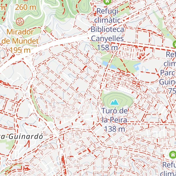 Map of Refugi climàtic Casal de Gent Gran d'Horta *Feliu i Codina