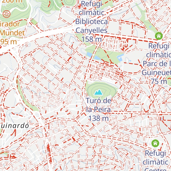 Map of Refugi climàtic Parc del Turó de la Peira