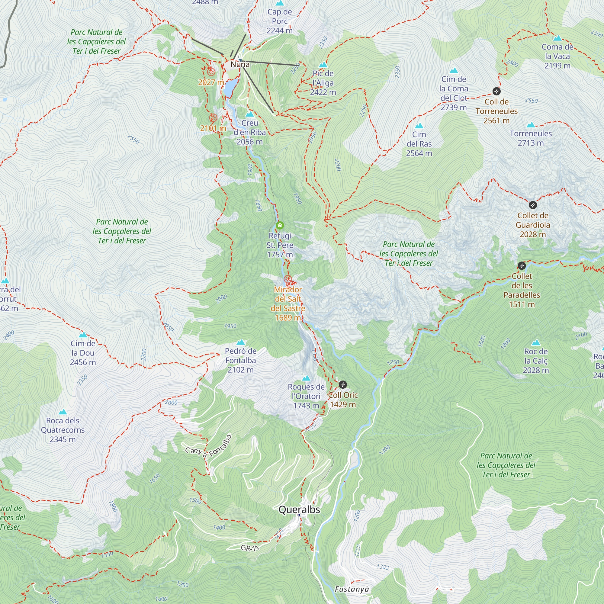 Refugi de St. Rafael map