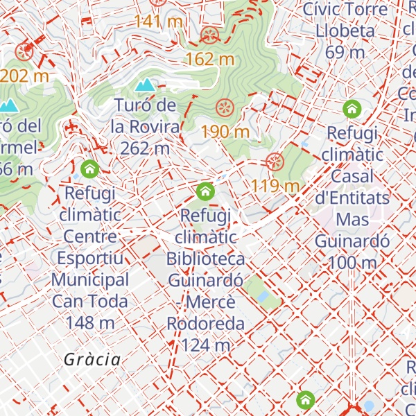 Map of Refugi climàtic Parc de les Aigües