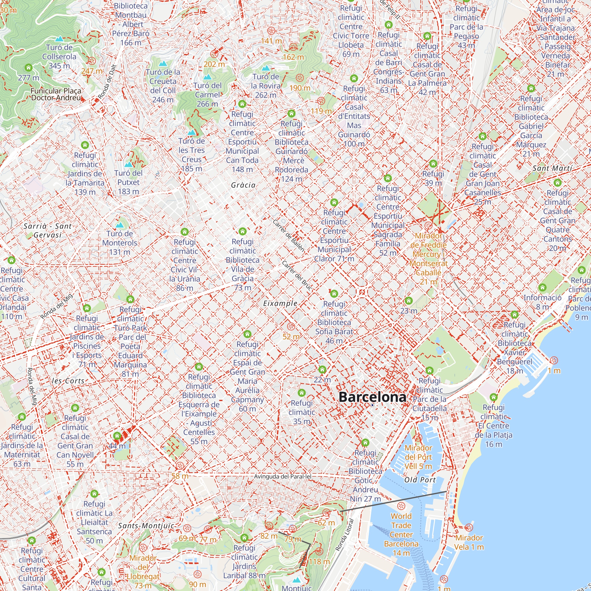 Refugi climàtic Centre Cultural La Casa Elizalde map