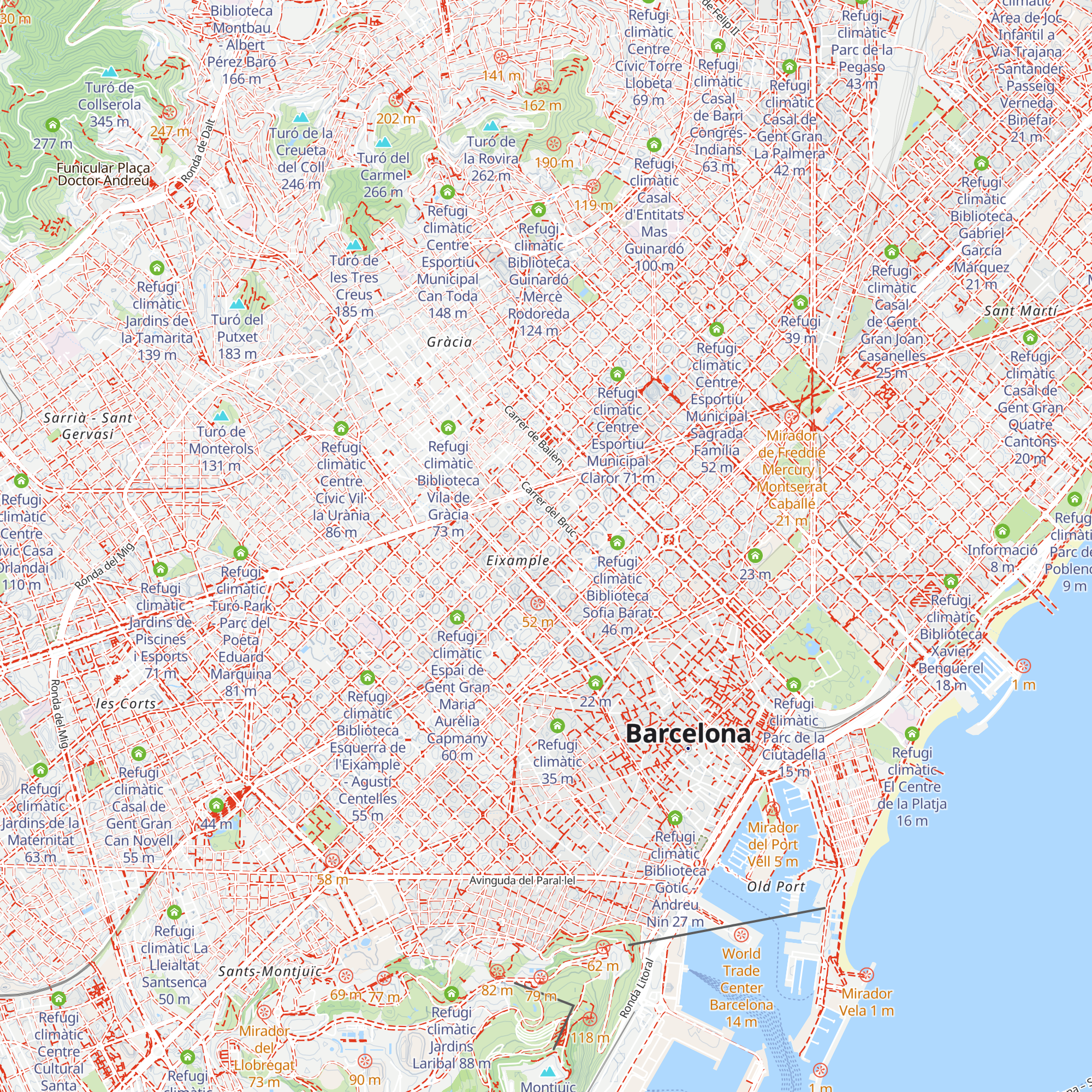 Refugi climàtic Centre Cultural La Casa Elizalde map