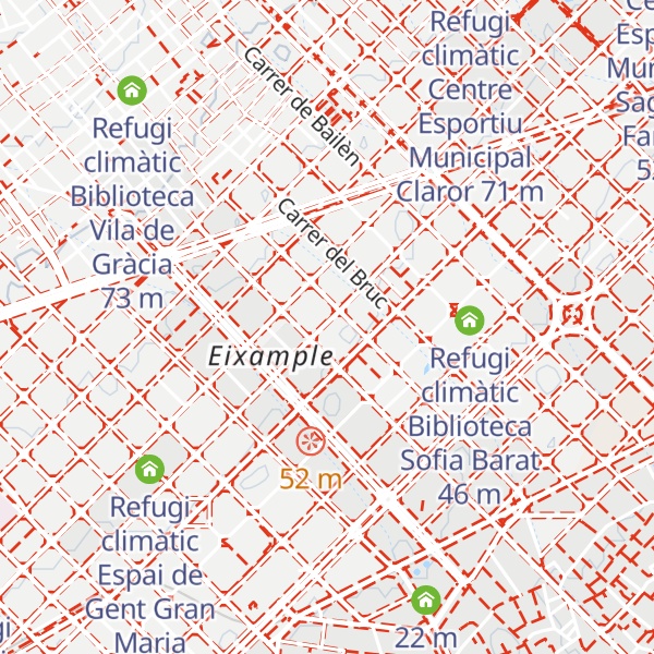 Map of Refugi climàtic Centre Cultural La Casa Elizalde