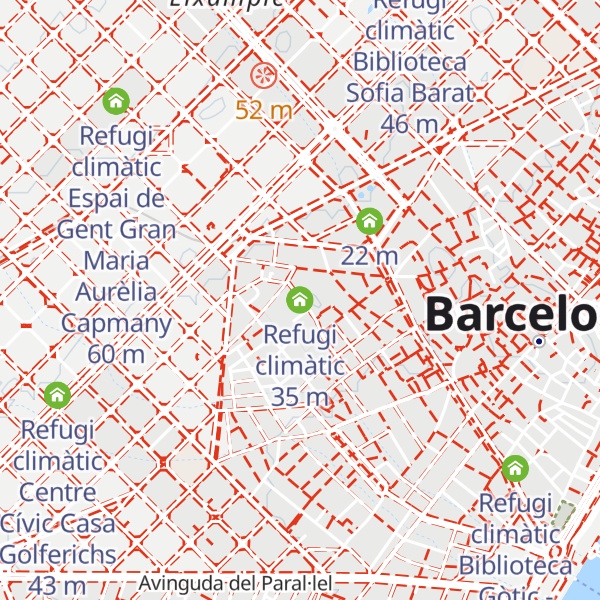 Map of Refugi climàtic