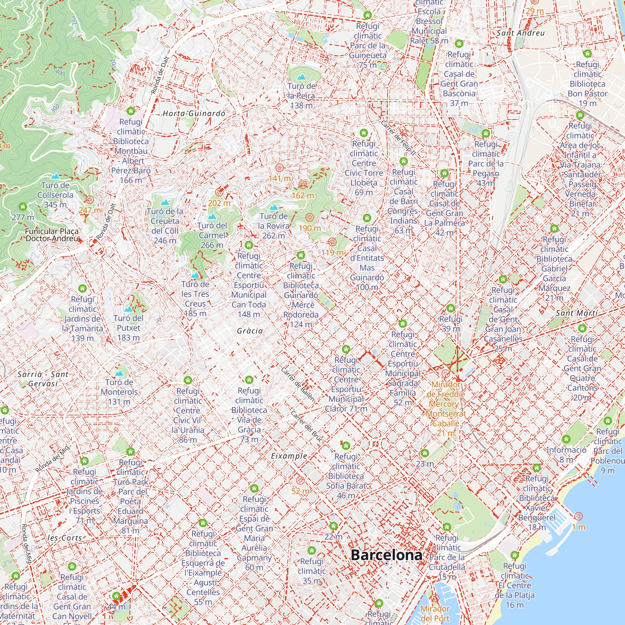 Refugi climàtic Escola de les Aigües map