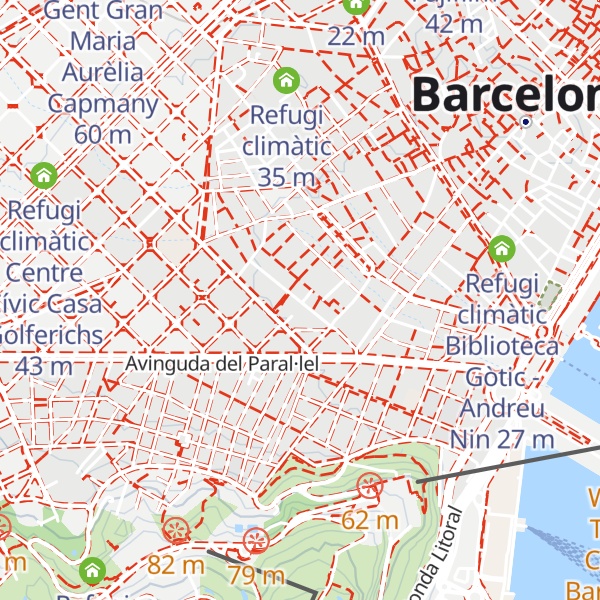 Map of Refugi climàtic Casal de Barri del Raval