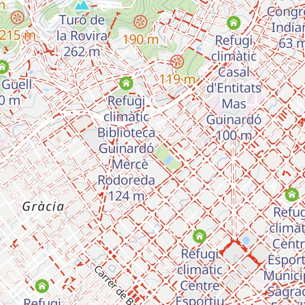 Map of Refugi climàtic Casal de Gent Gran del Baix Guinardó