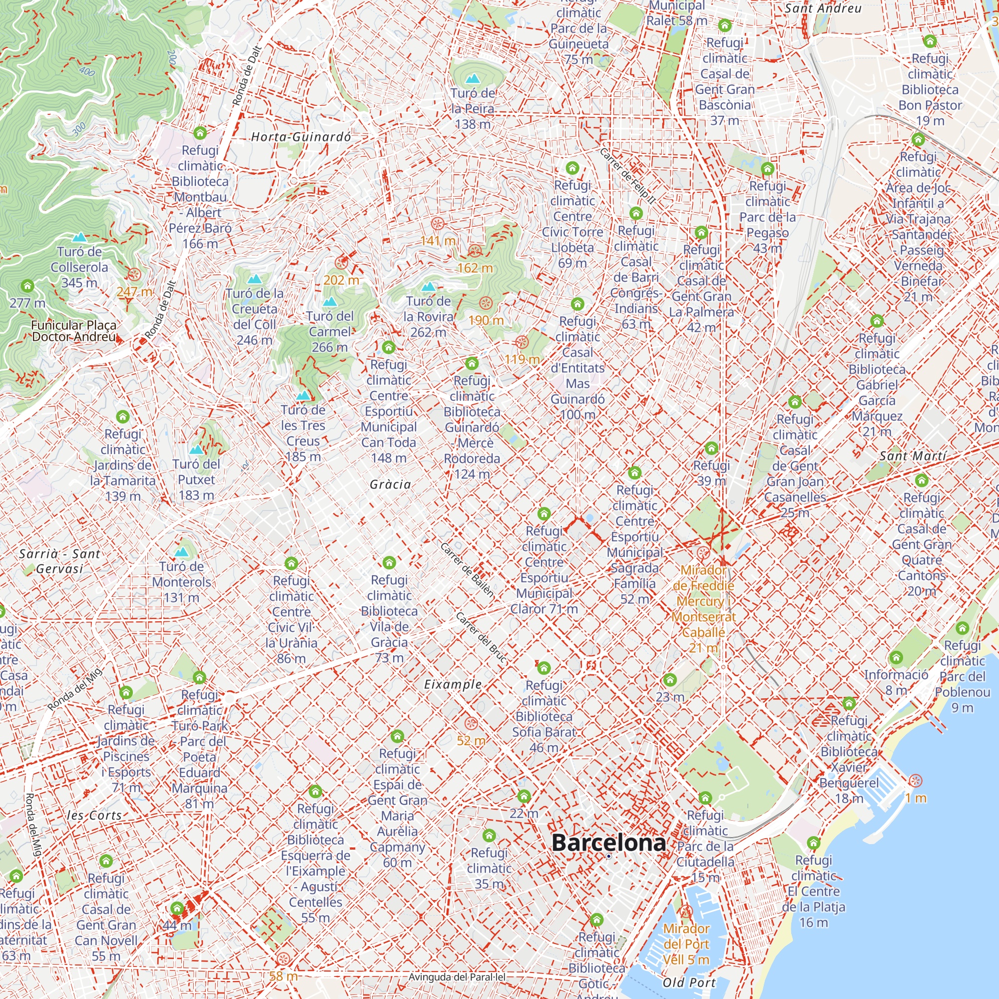 Refugi climàtic Centre Cívic La Sedeta map
