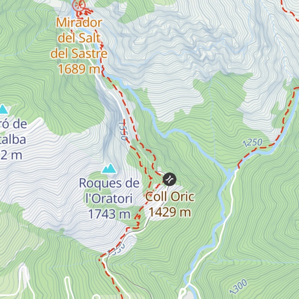 Map of Refugi de Sant Pere
