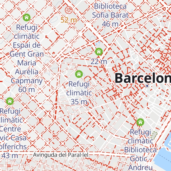 Map of Refugi climàtic Escola Bressol Municipal Canigó