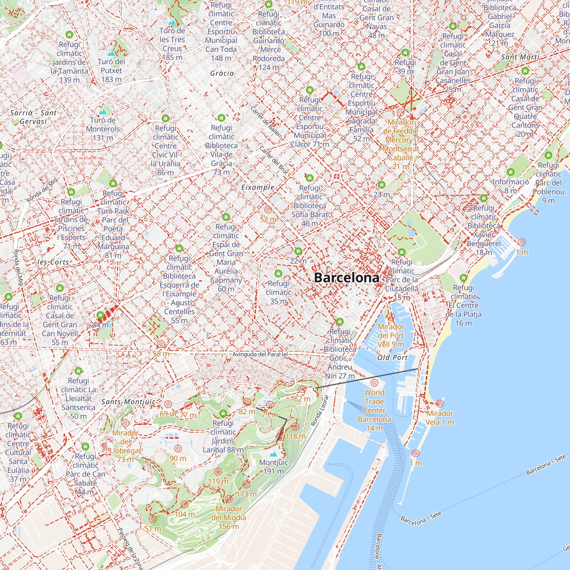 Refugi climàtic Escola Bressol Municipal Canigó map
