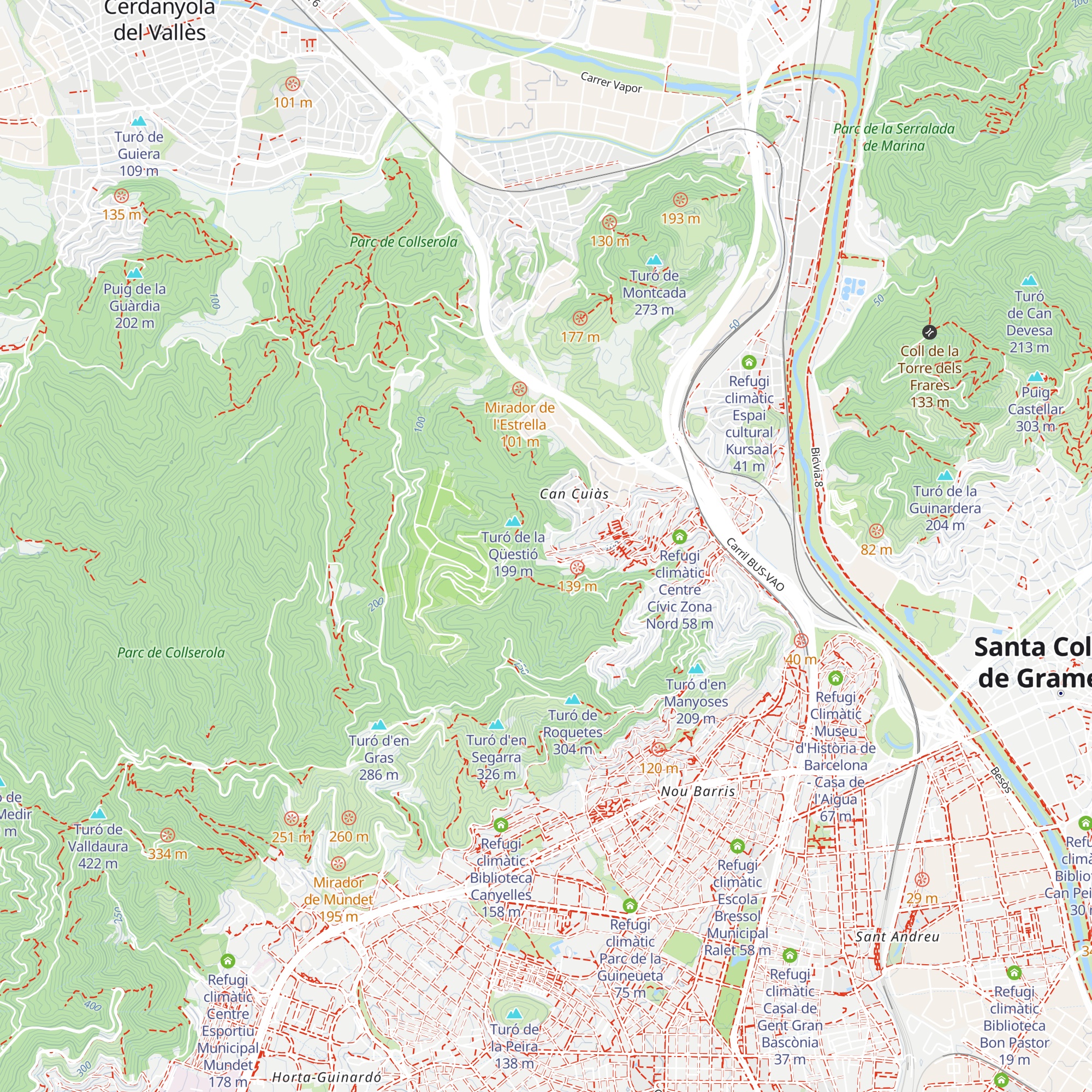 Refugi climàtic Centre Esportiu Municipal Can Cuyàs map