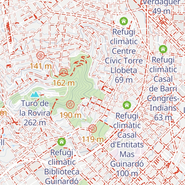 Map of Refugi climàtic Parc del Guinardó