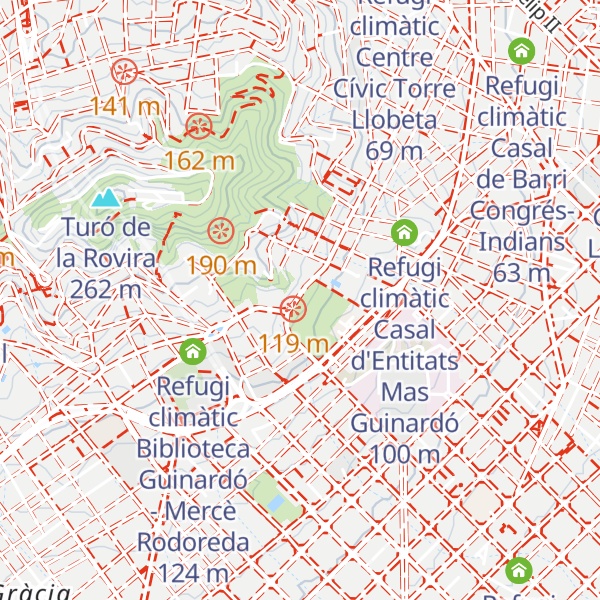 Map of Refugi climàtic Jardins del Doctor Pla i Armengol