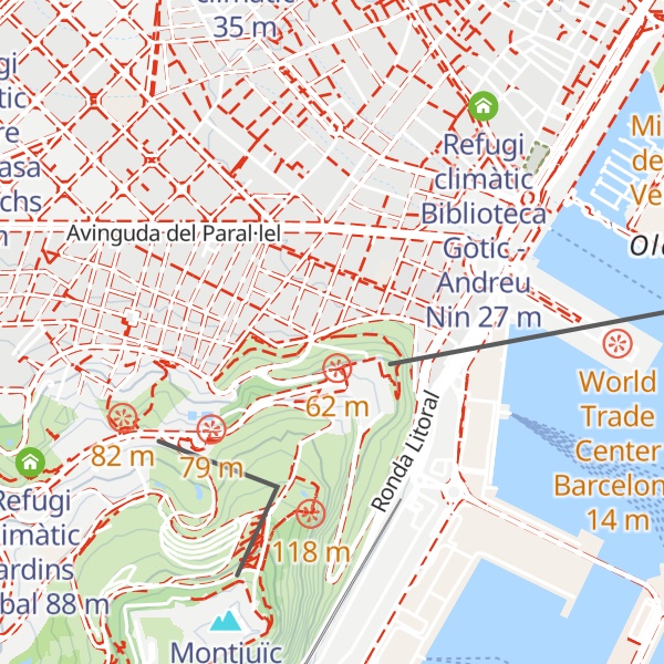 Map of Refugi climàtic Parc del Mirador del Poble-sec