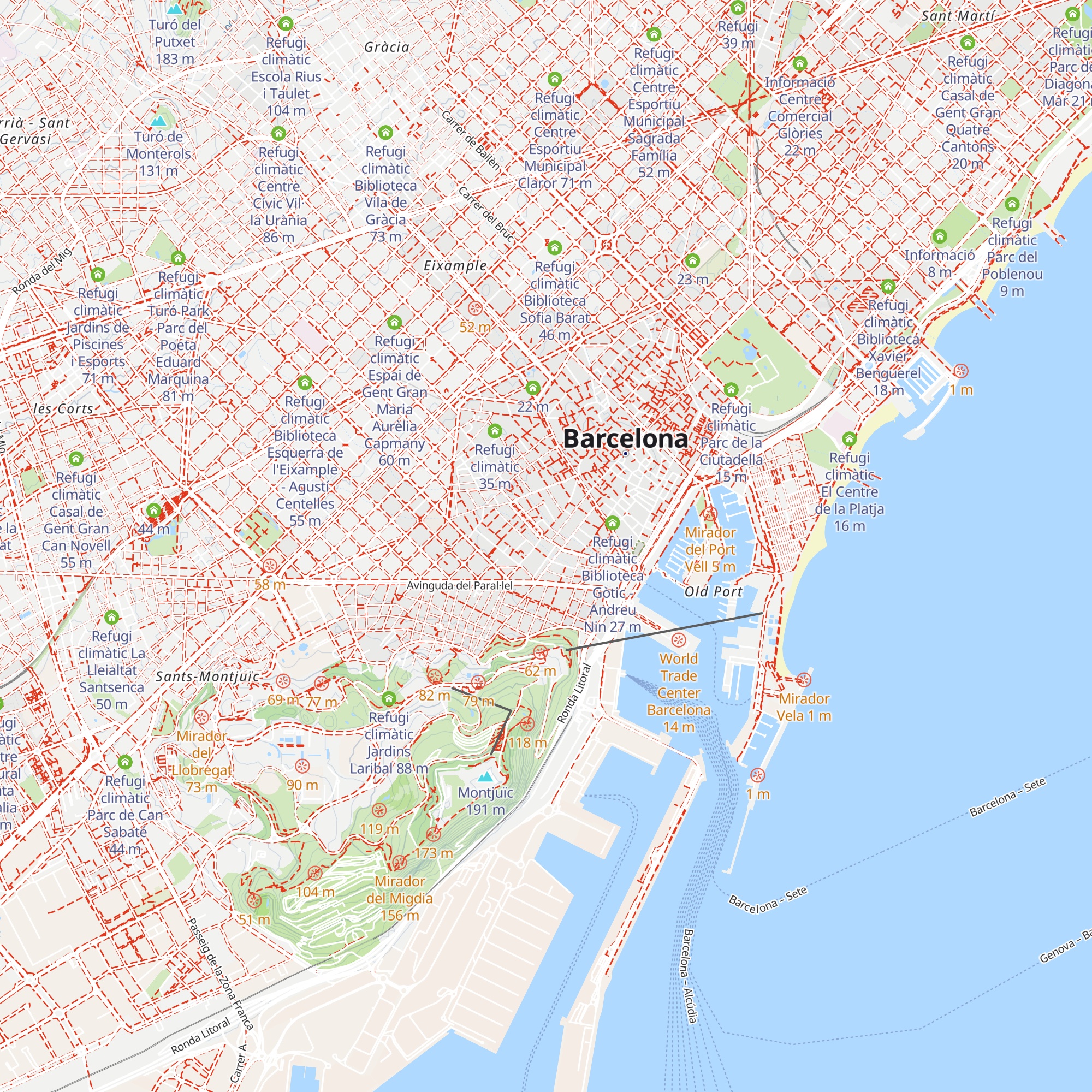 Refugi climàtic Centre Esportiu Municipal Can Ricart map