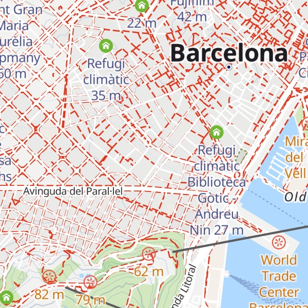 Map of Refugi climàtic Centre Esportiu Municipal Can Ricart