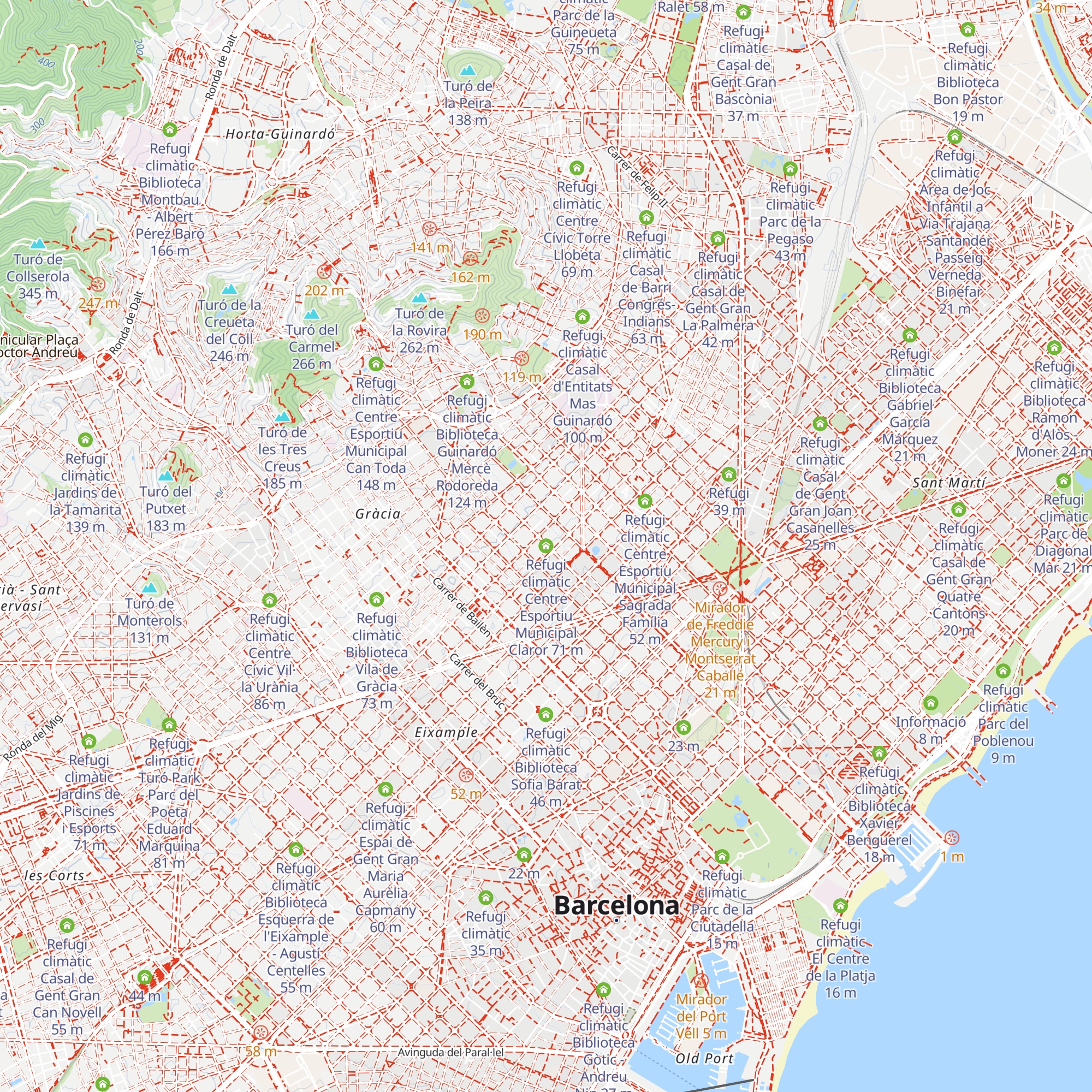 Refugi climàtic Centre Esportiu Municipal Claror map