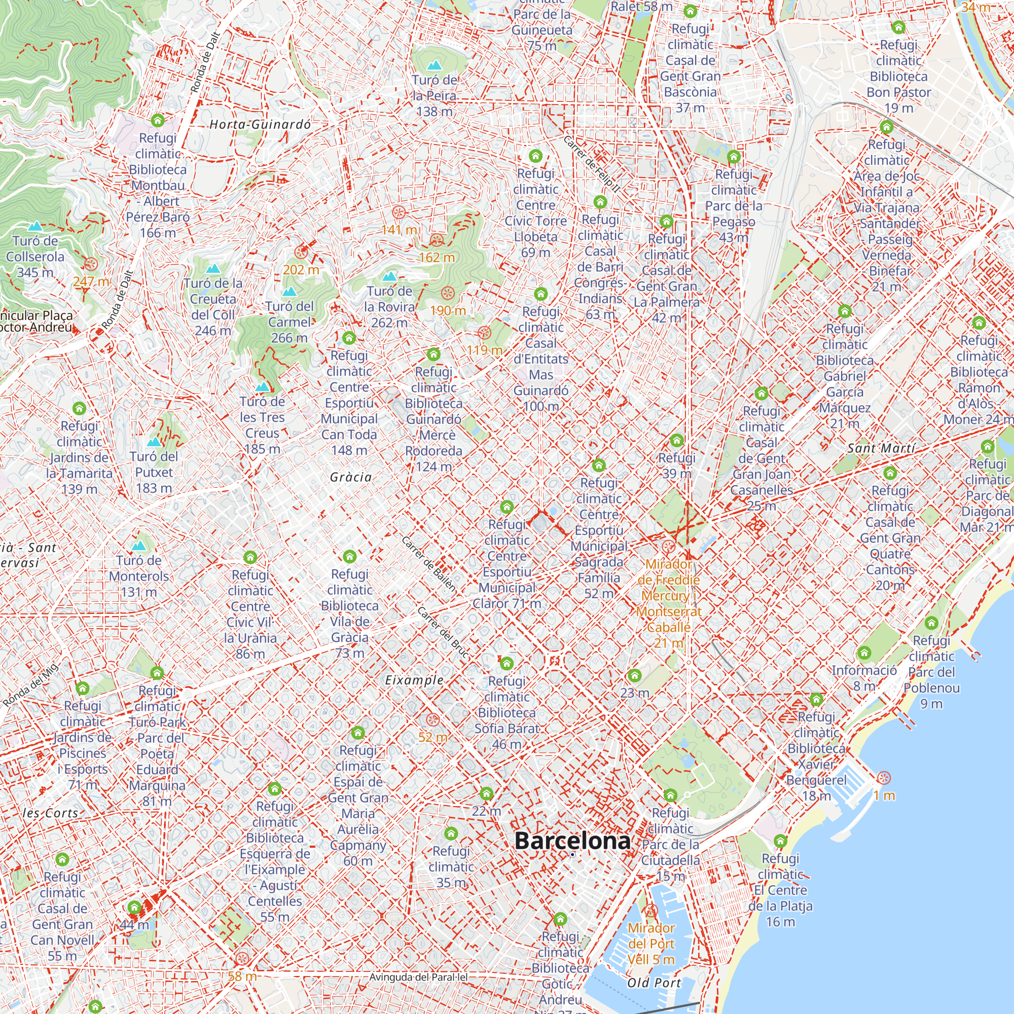 Refugi climàtic Centre Esportiu Municipal Claror map