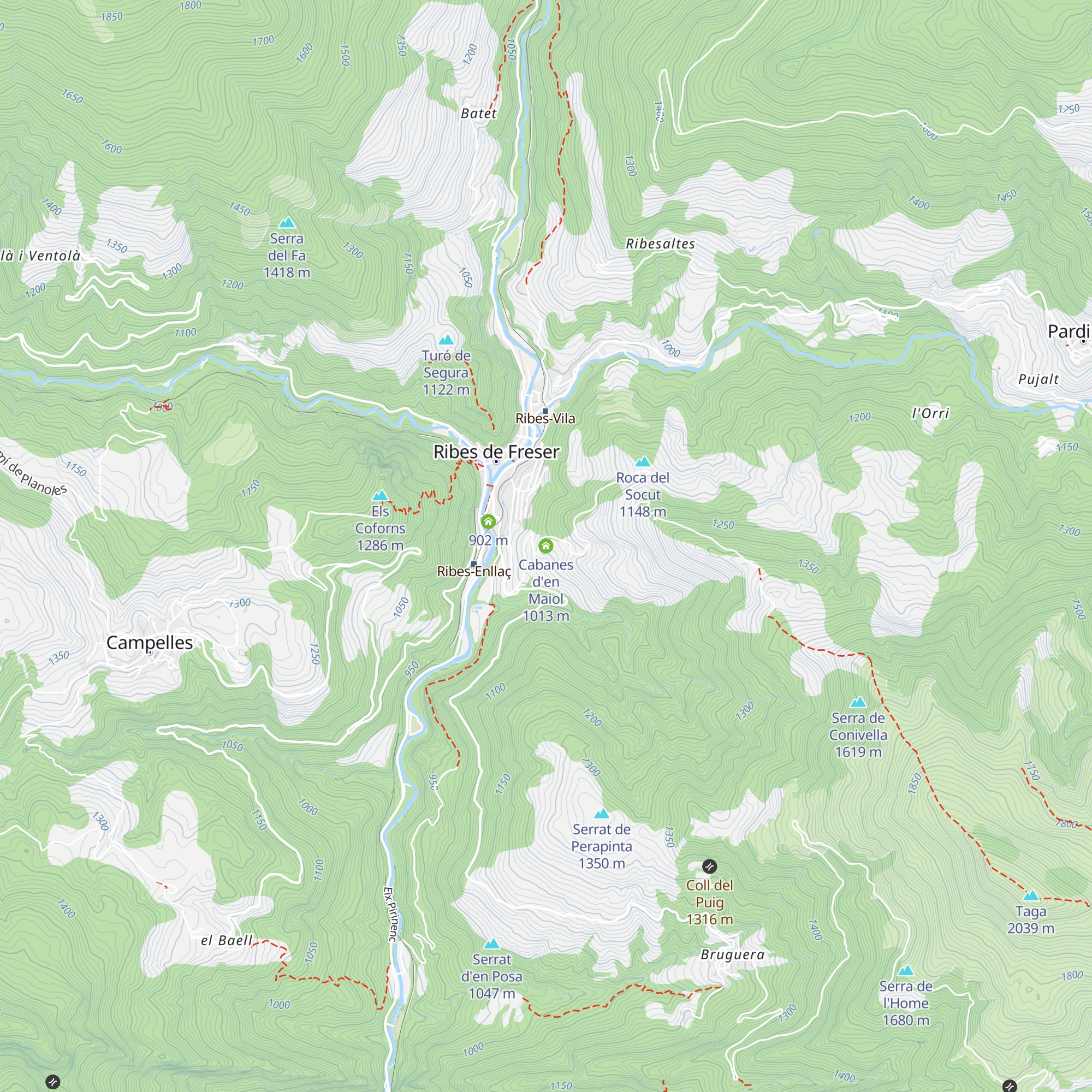 Cabanes d'en Maiol map