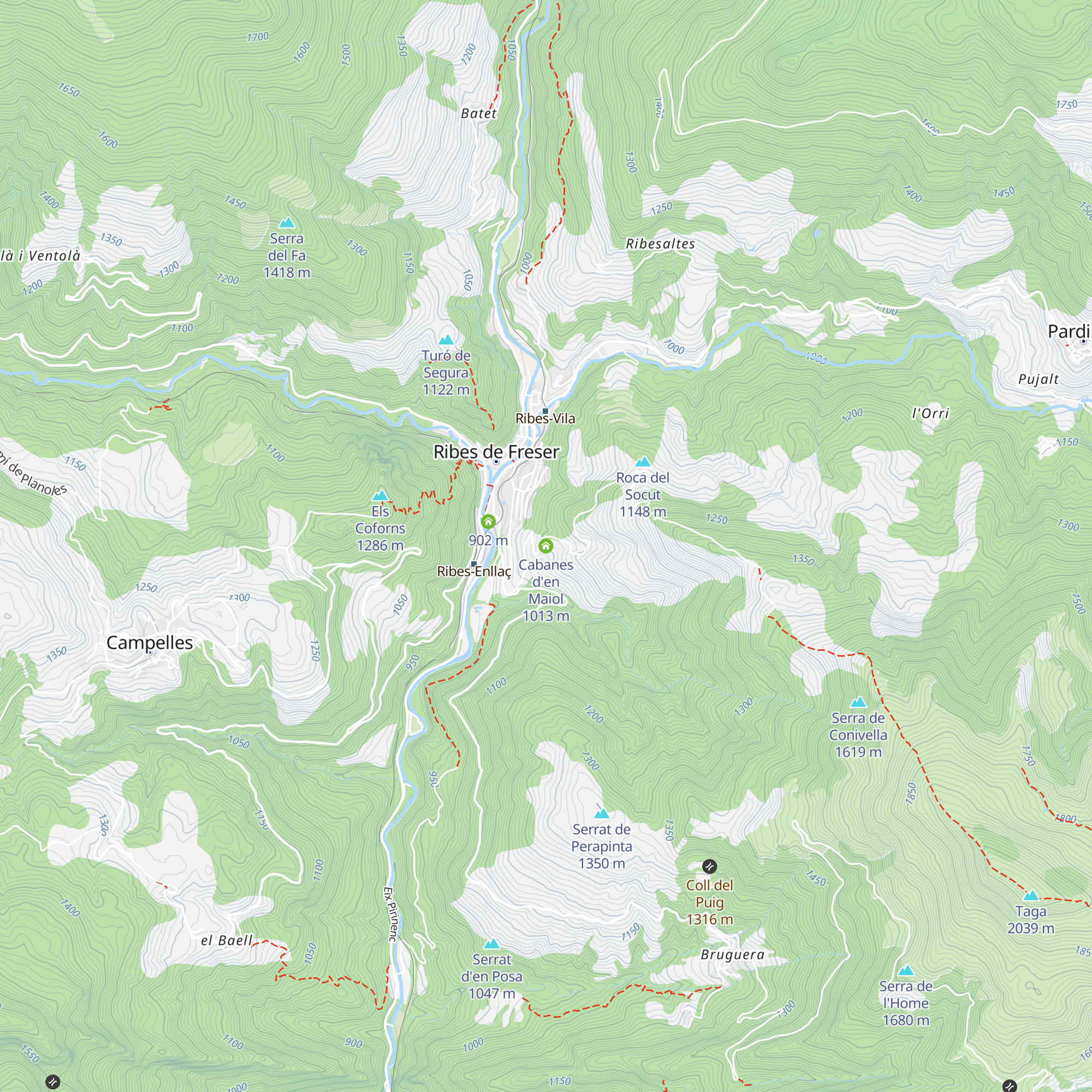 Cabanes d'en Maiol map