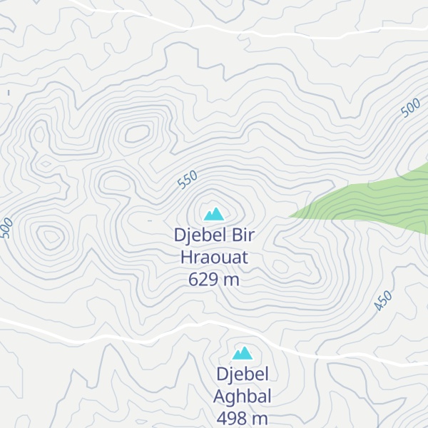 Map of Djebel Bir Hraouat