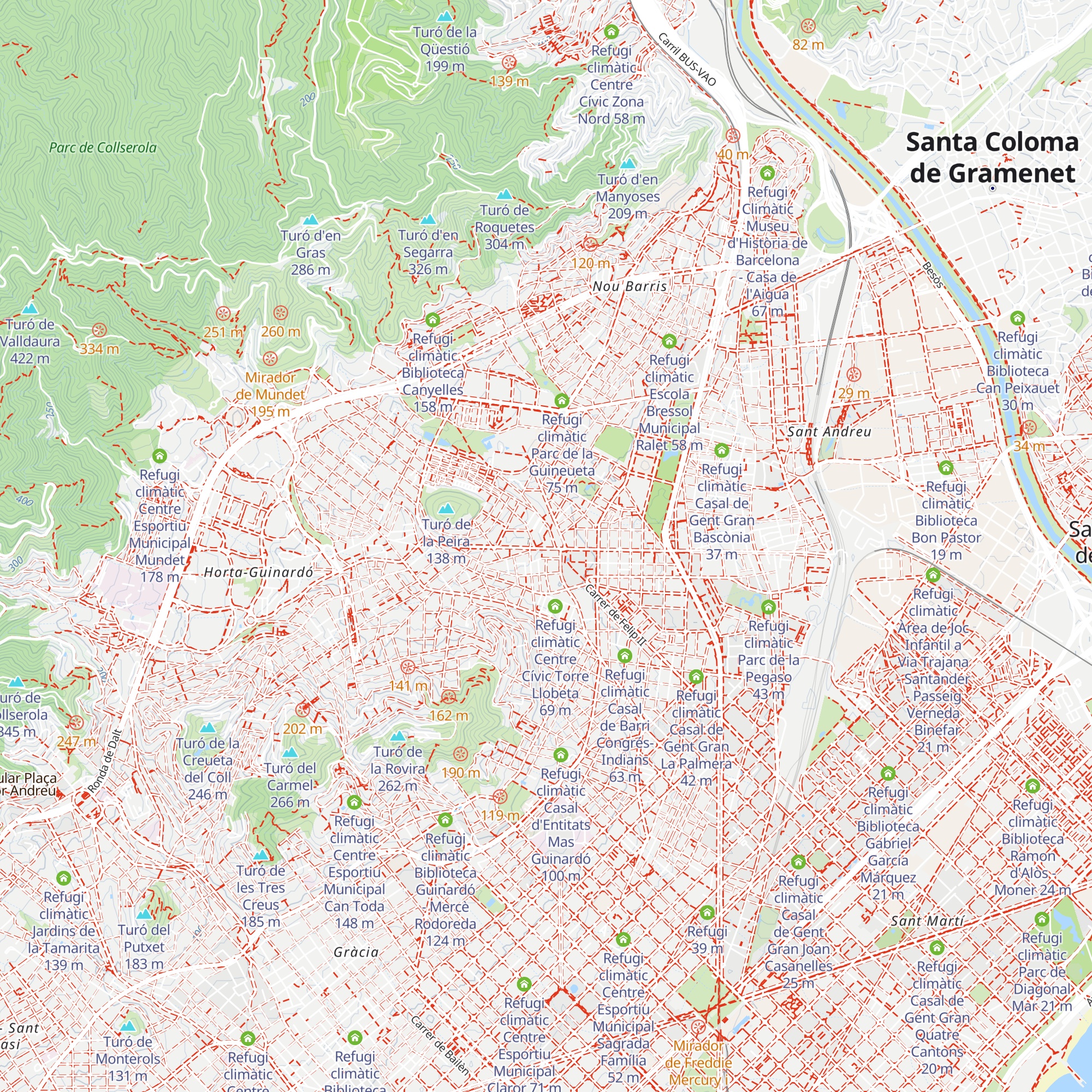Refugi climàtic Centre Cívic Can Basté map