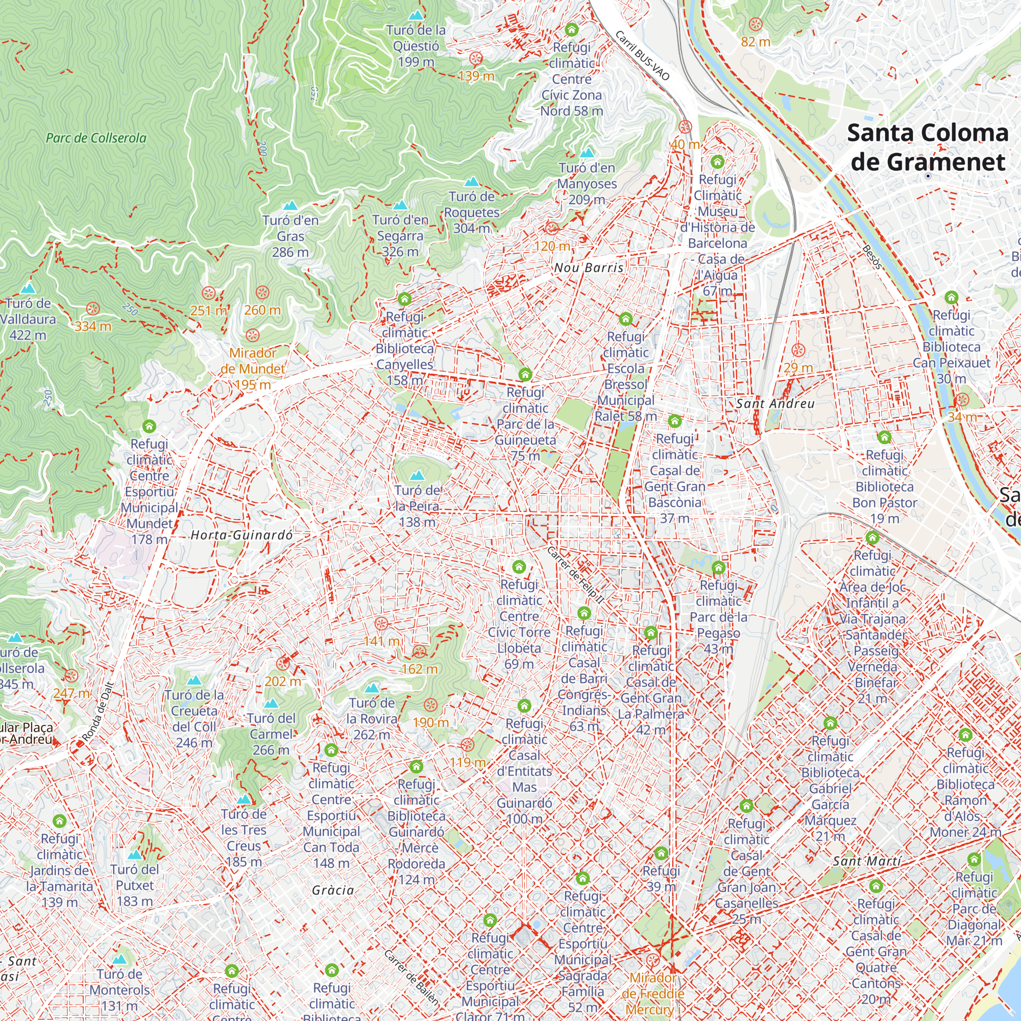 Refugi climàtic Centre Cívic Can Basté map
