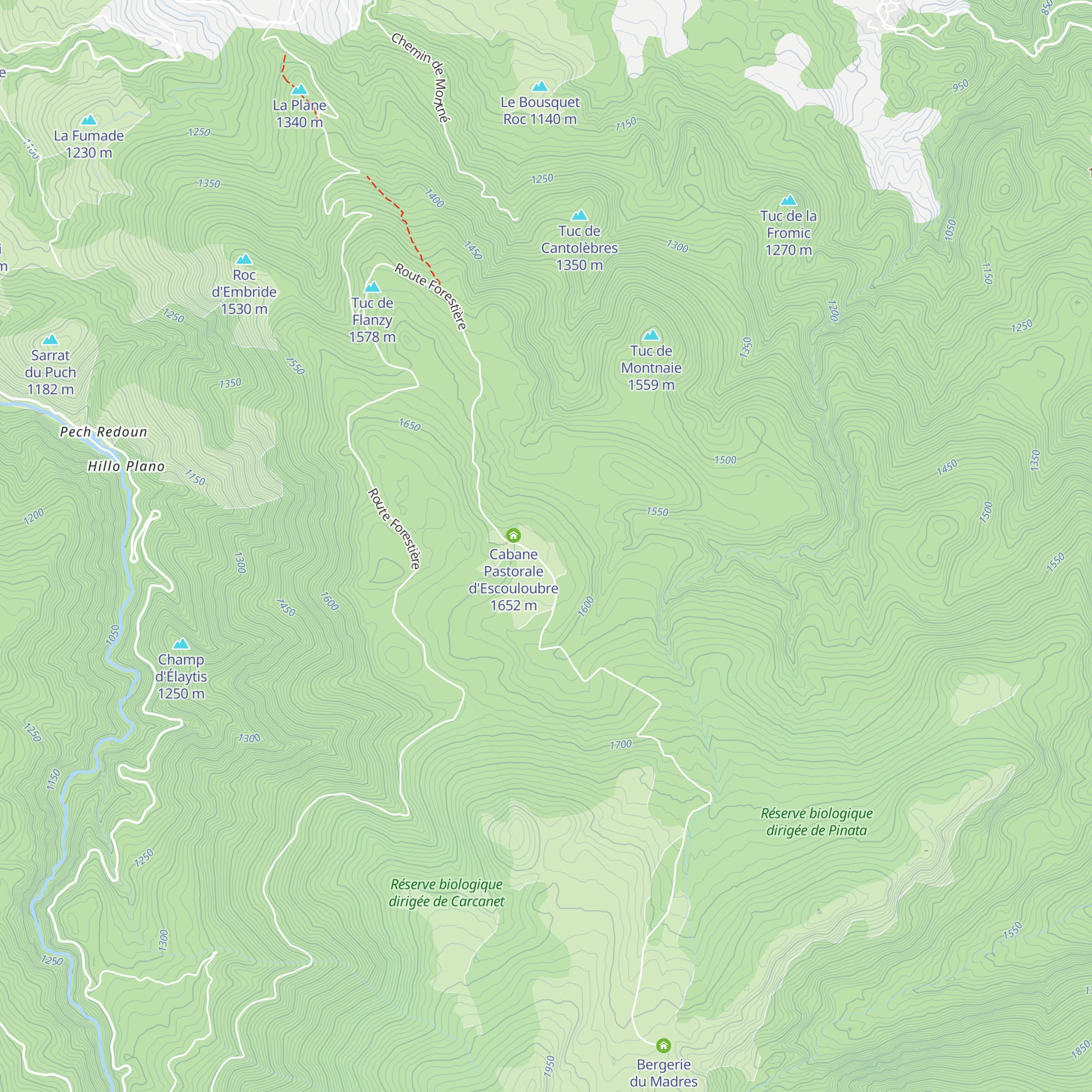 Cabane Bousquet map