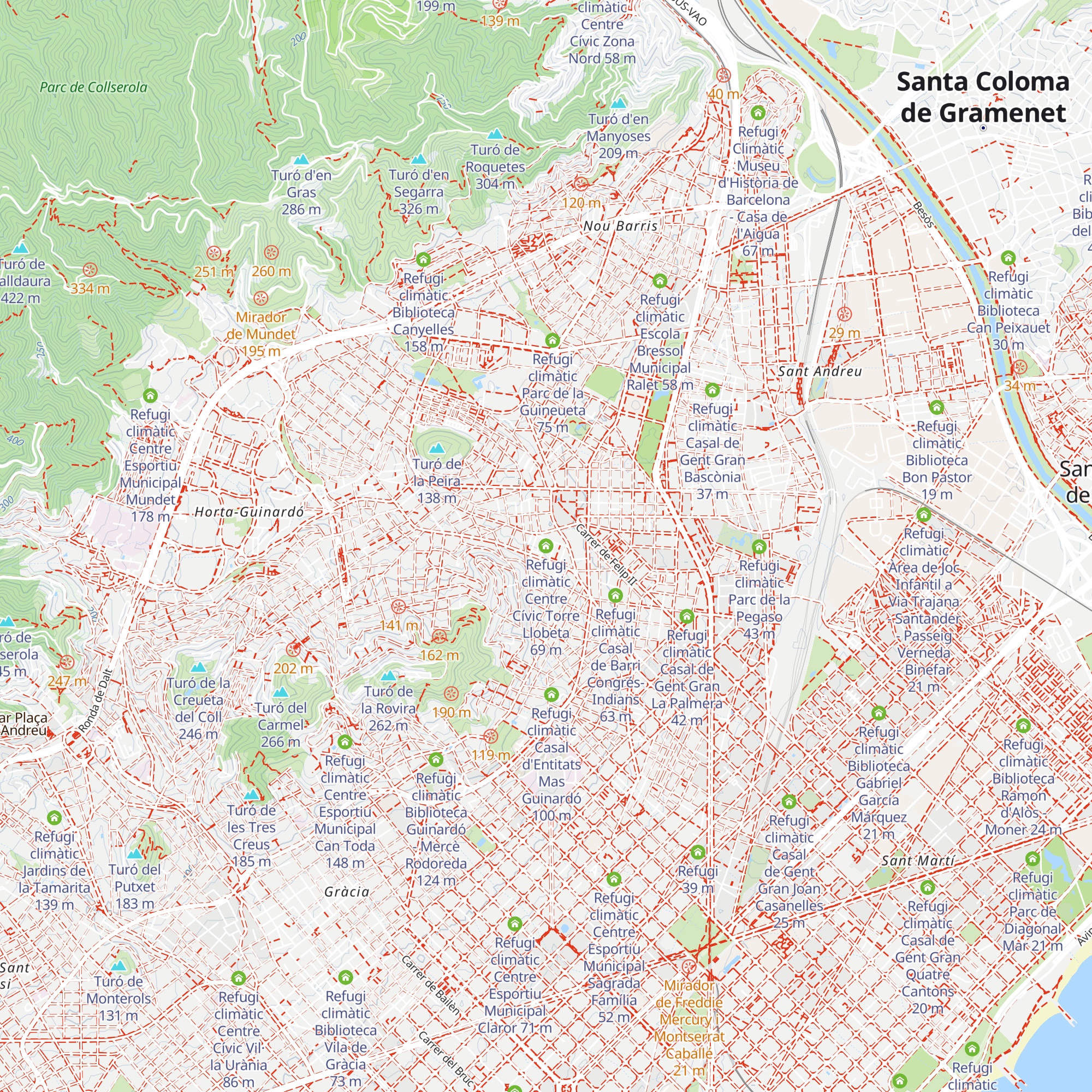 Refugi climàtic Centre Cívic Torre Llobeta map