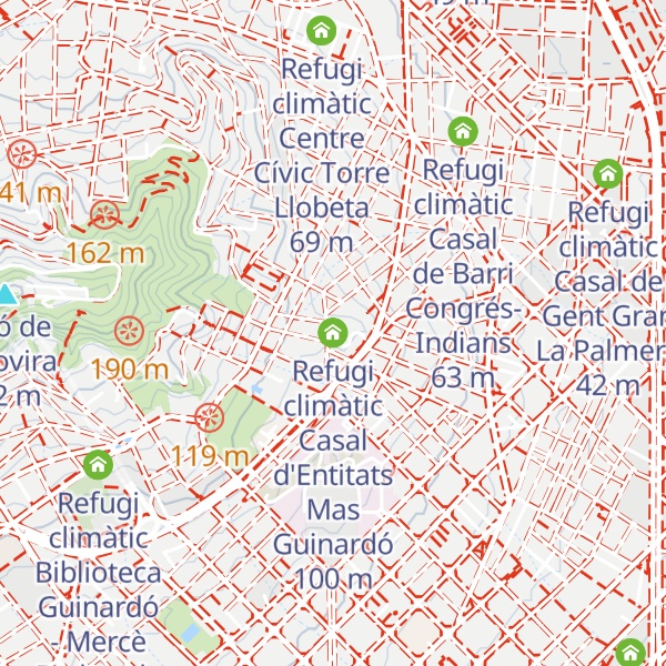 Map of Refugi climàtic Casal d'Entitats Mas Guinardó