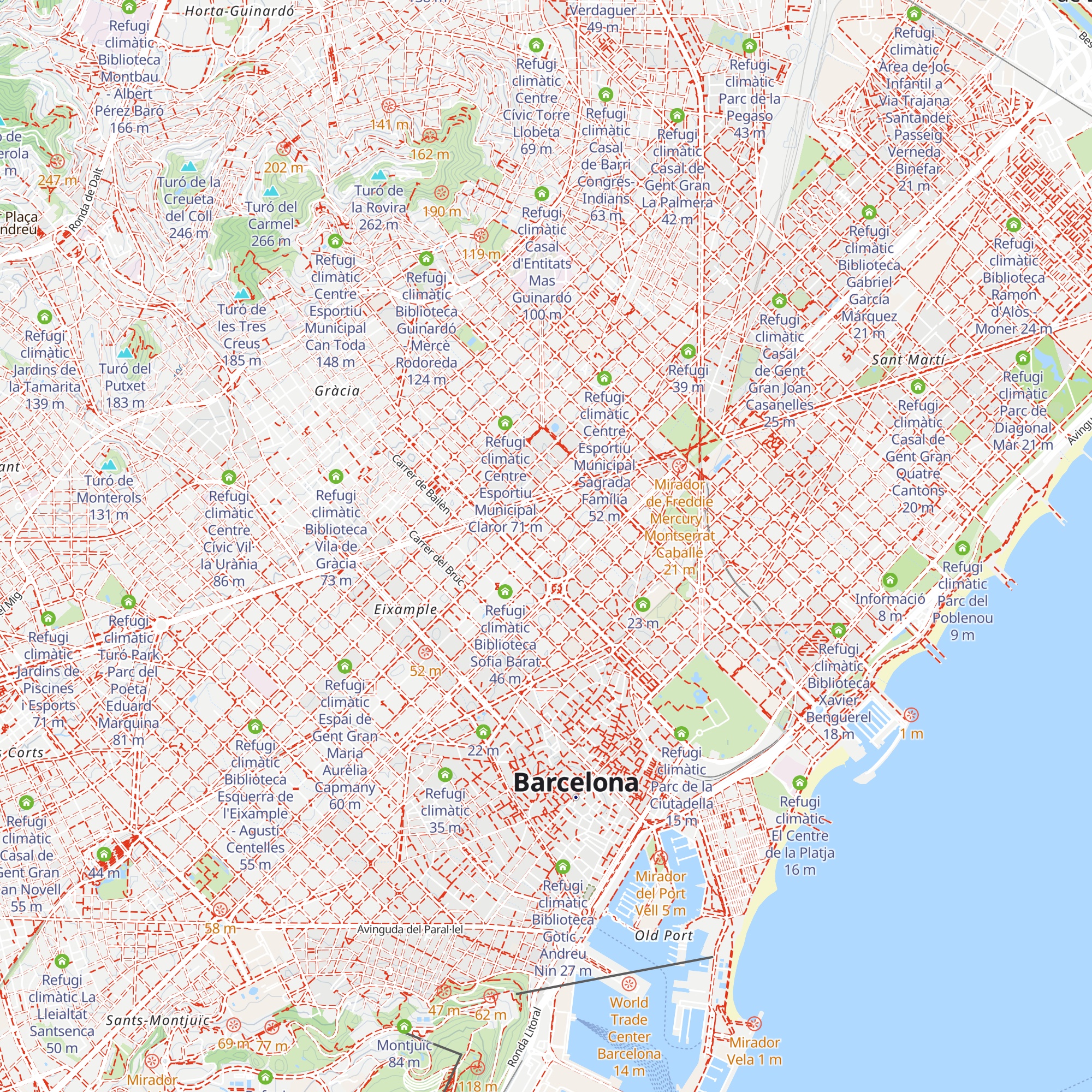 Refugi climàtic Casal de Gent Gran Carlit map