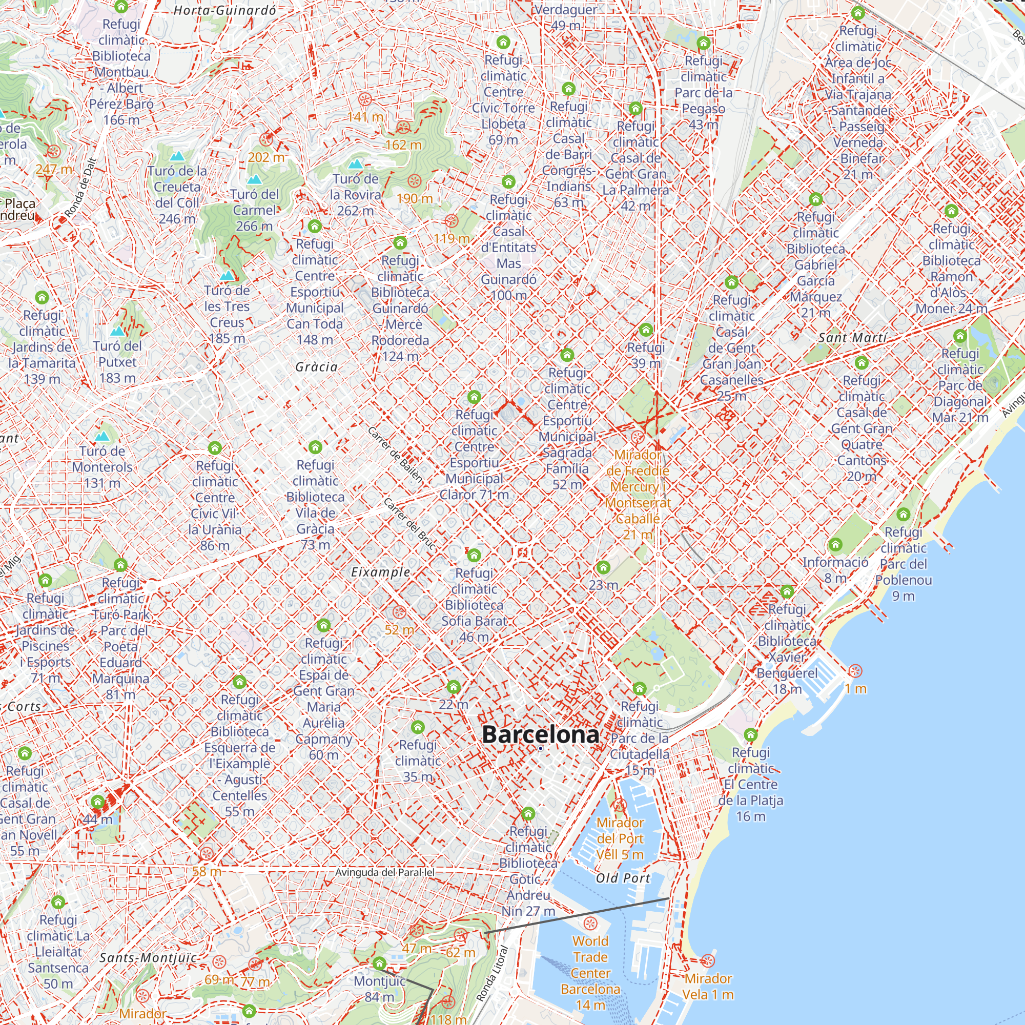 Refugi climàtic Casal de Gent Gran Carlit map