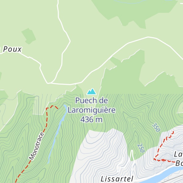 Map of Puech de Laromiguière