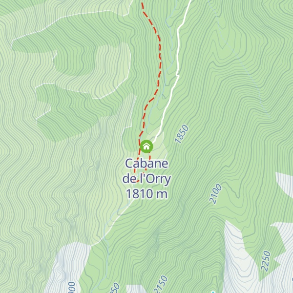 Map of Cabane de l'Orry
