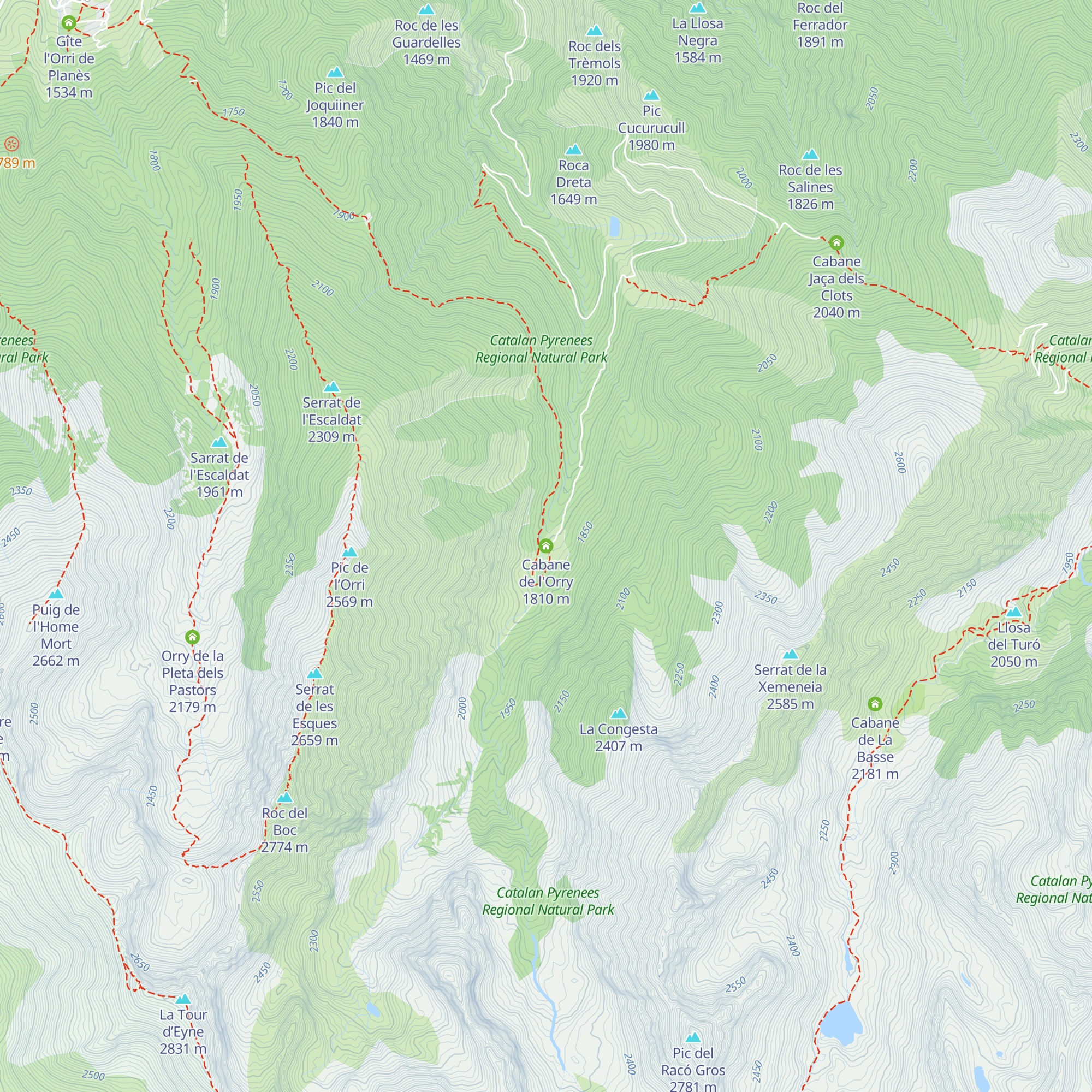 Cabane de l'Orry map