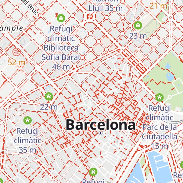 Map of Refugi climàtic Biblioteca Francesca Bonnemaison