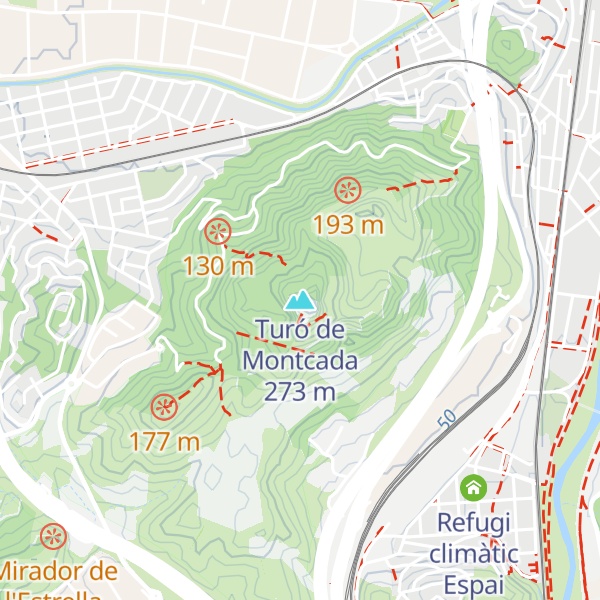 Map of Turó de Montcada