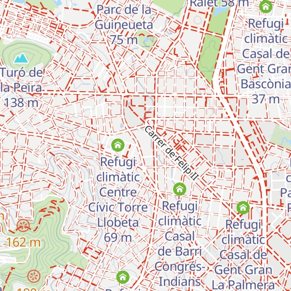 Map of Refugi climàtic Biblioteca Vilapicina i la Torre Llobeta