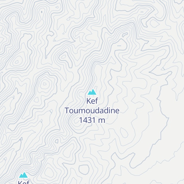 Map of Kef Toumoudadine