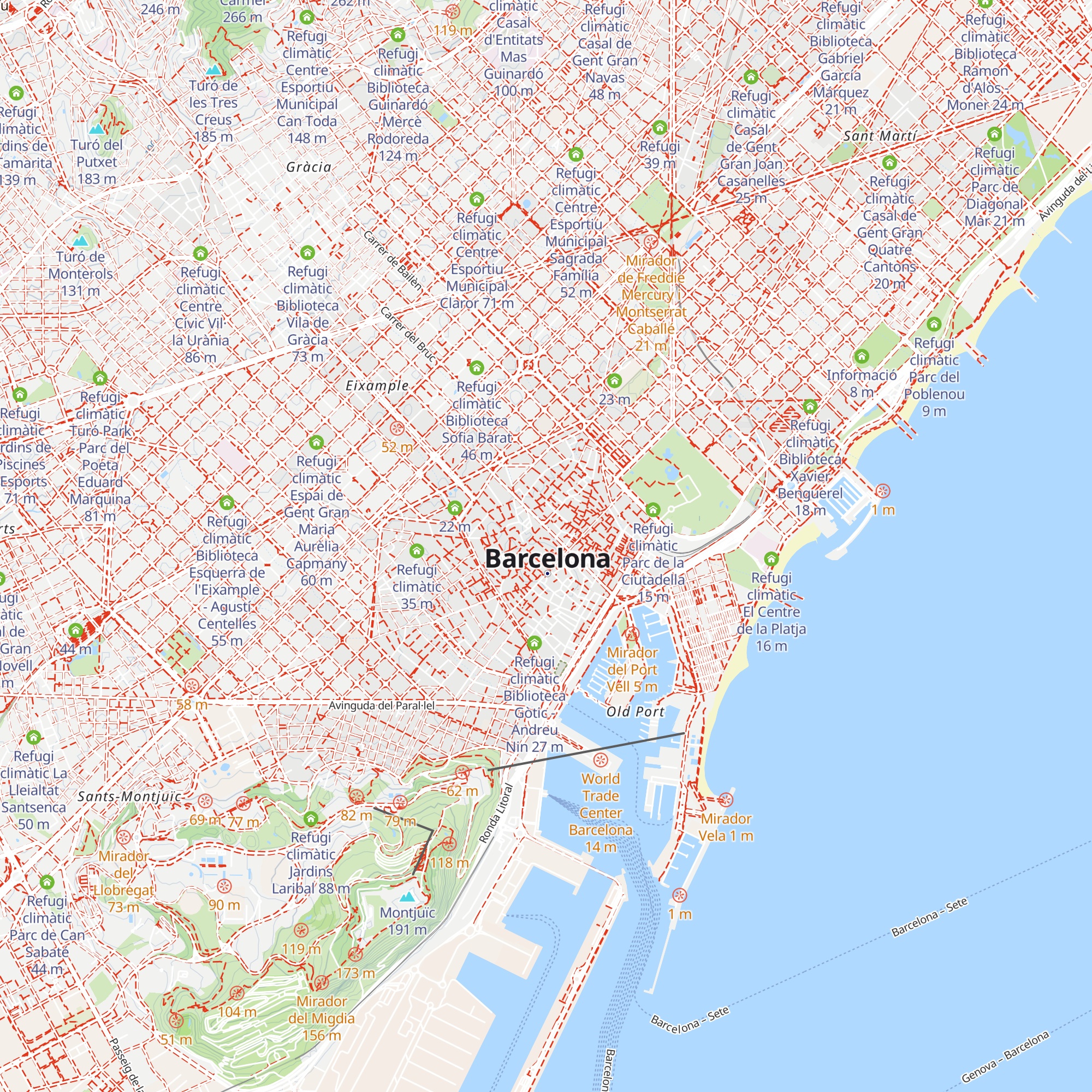 Refugi climàtic Museu Frederic Marès map