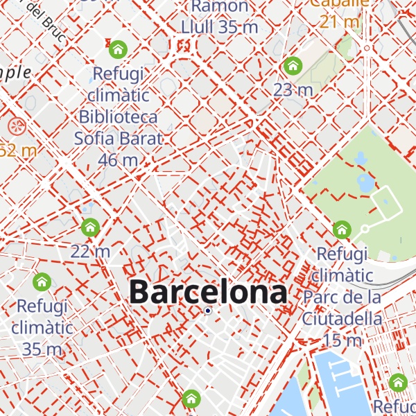 Map of Refugi climàtic Escola Cervantes