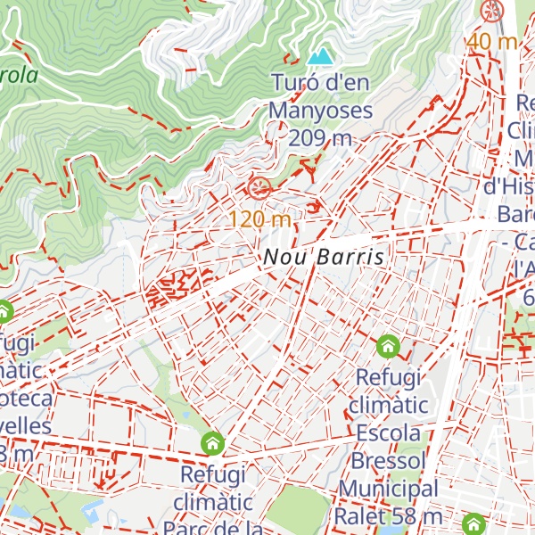 Map of Refugi climàtic Biblioteca Les Roquetes – Rafa Juncadella