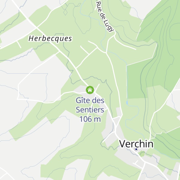 Map of Gîte des Sentiers