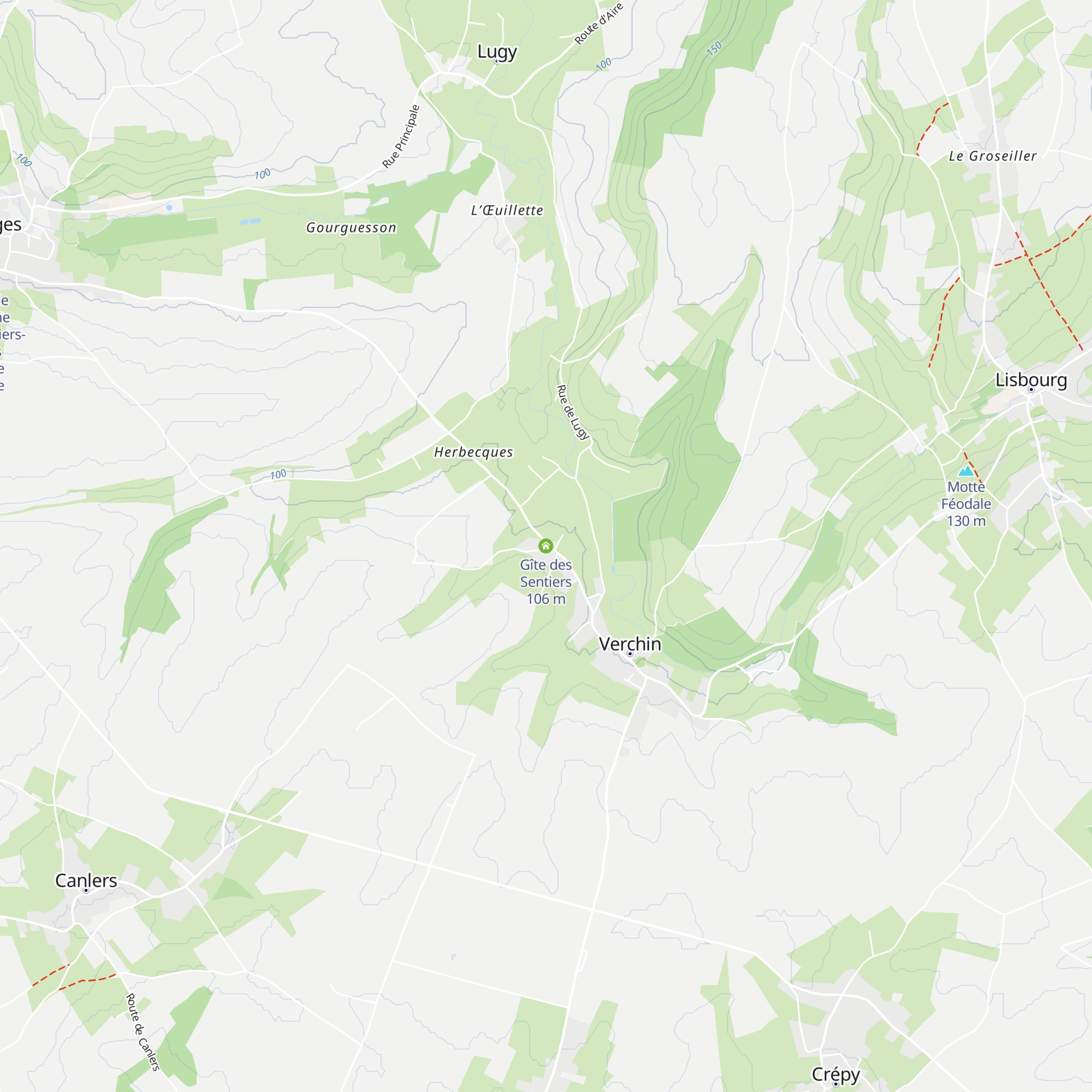 Gîte des Sentiers map