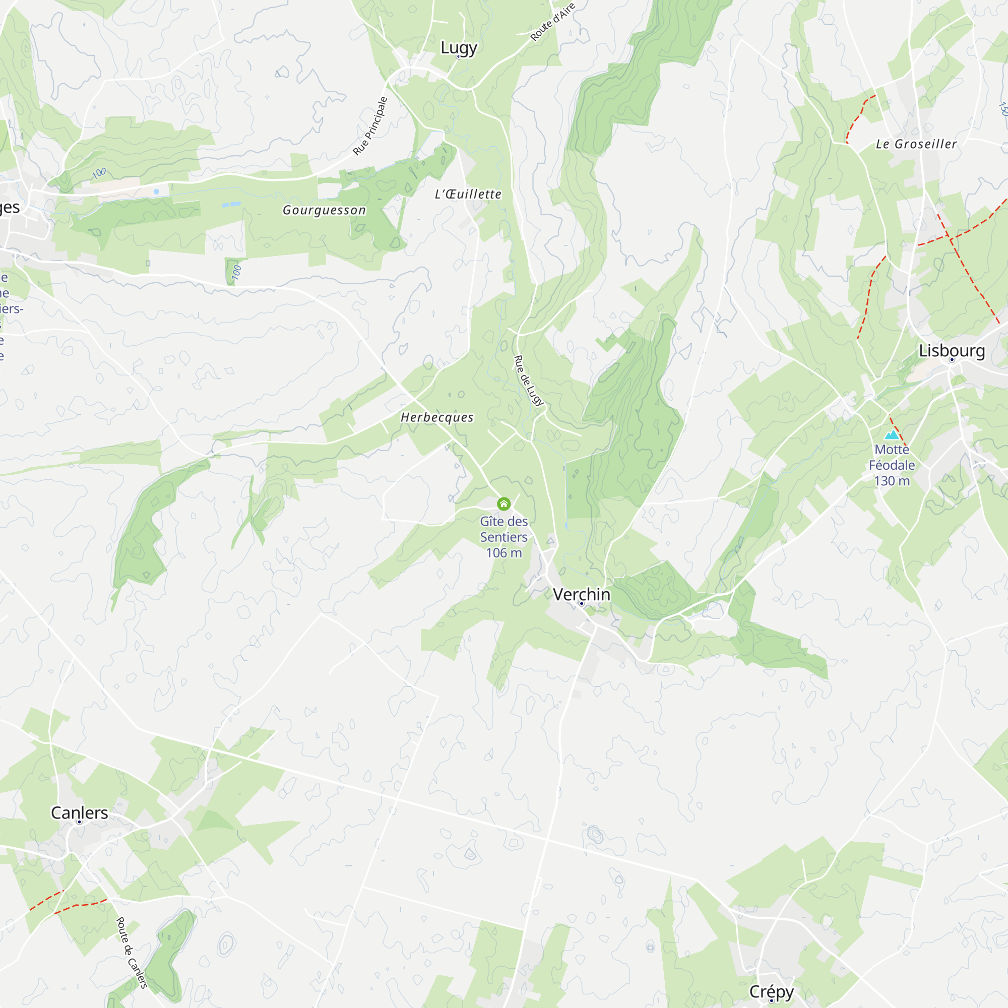 Gîte des Sentiers map