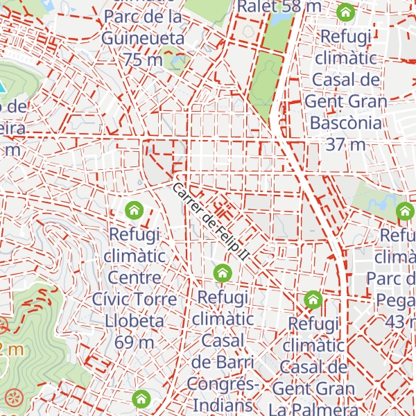 Map of Refugi climàtic Jardins de Massana