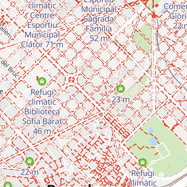 Map of Refugi climàtic Casal de Barri Transformadors