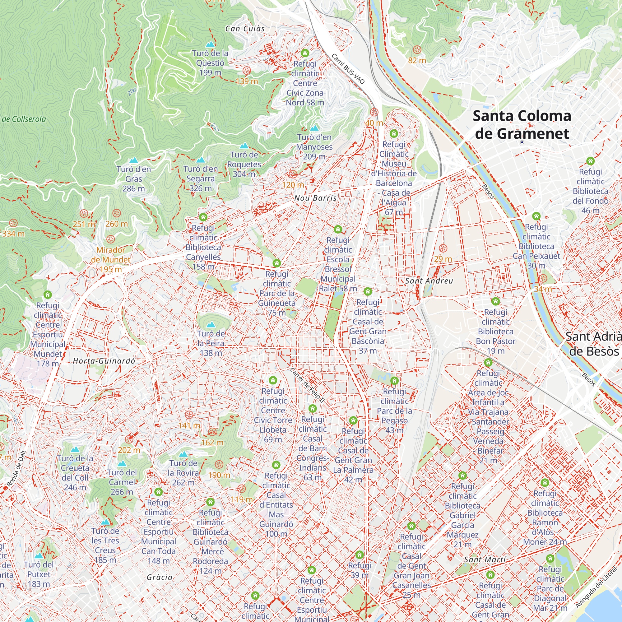 Refugi climàtic Centre Cívic Can Verdaguer map