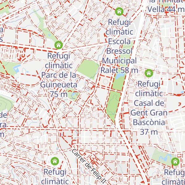 Map of Refugi climàtic Centre Cívic Can Verdaguer